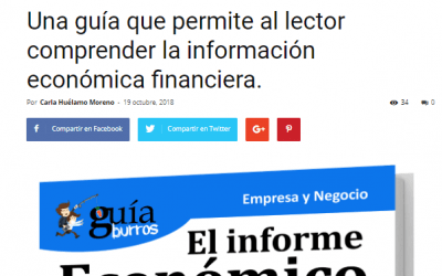 Casa de Letras, medio especializado en literatura, habla del GuíaBurros Informe Económico Financiero