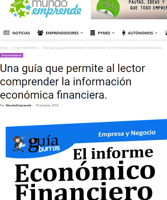 Mundo Emprende, medio pionero en emprendimiento, habla sobre el GuíaBurros Informe Económico Financiero